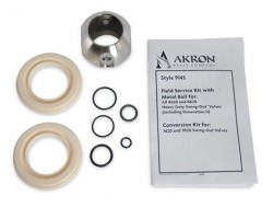 Kit de servicio de válvula abatible con bola de acero inox para 2 Akron Brass
